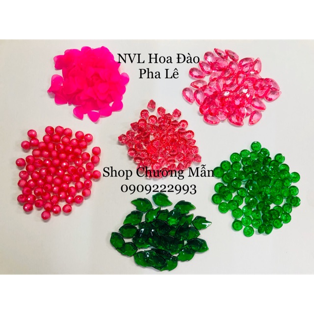 Combo NVL Pha Lê Nhựa Làm Hoa Đào[Tiết Kiệm]