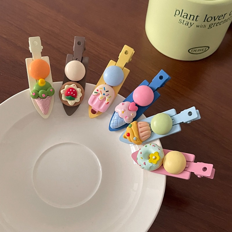 Kẹp Tóc Màu Kẹo Ngọt Họa Tiết Trái Cây Hoạt Hình Phong Cách Hàn Quốc Cho Bé Gái