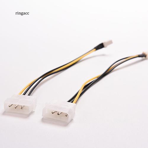 Set 5 dây cáp nối 4-Pin Molex/IDE sang quạt CPU 3-Pin dài 20cm tiện dụng