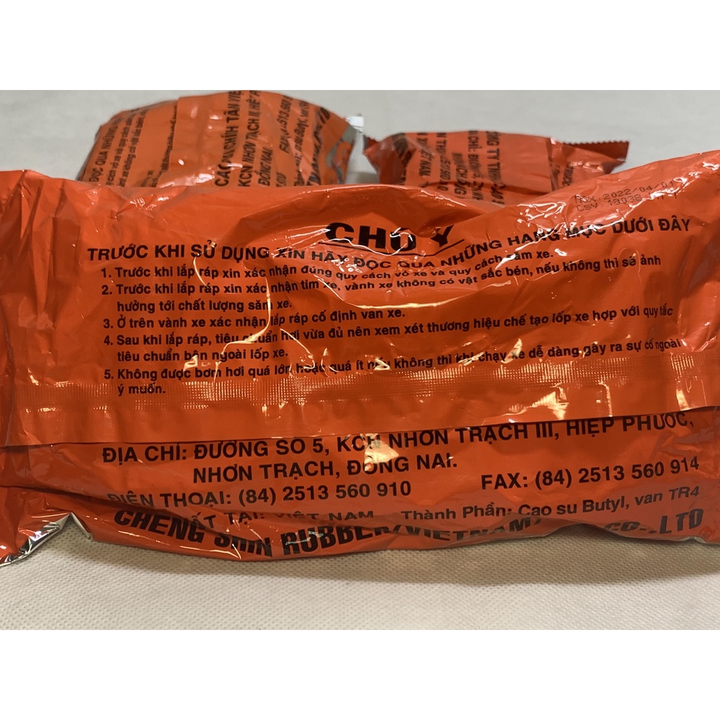 Ruột Chengshin 225, 250 và 275-17 dùng cho vỏ 225/250/275, 70/90/17 và 80/90/17