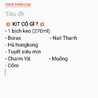 KIT SLIME ĐỦ MÓN/KIT LOL/KIT SLIME/kit slime