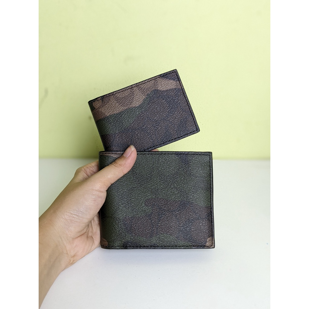 Ví Coach Nam Chính Hãng Fullbox Màu camo bộ đội