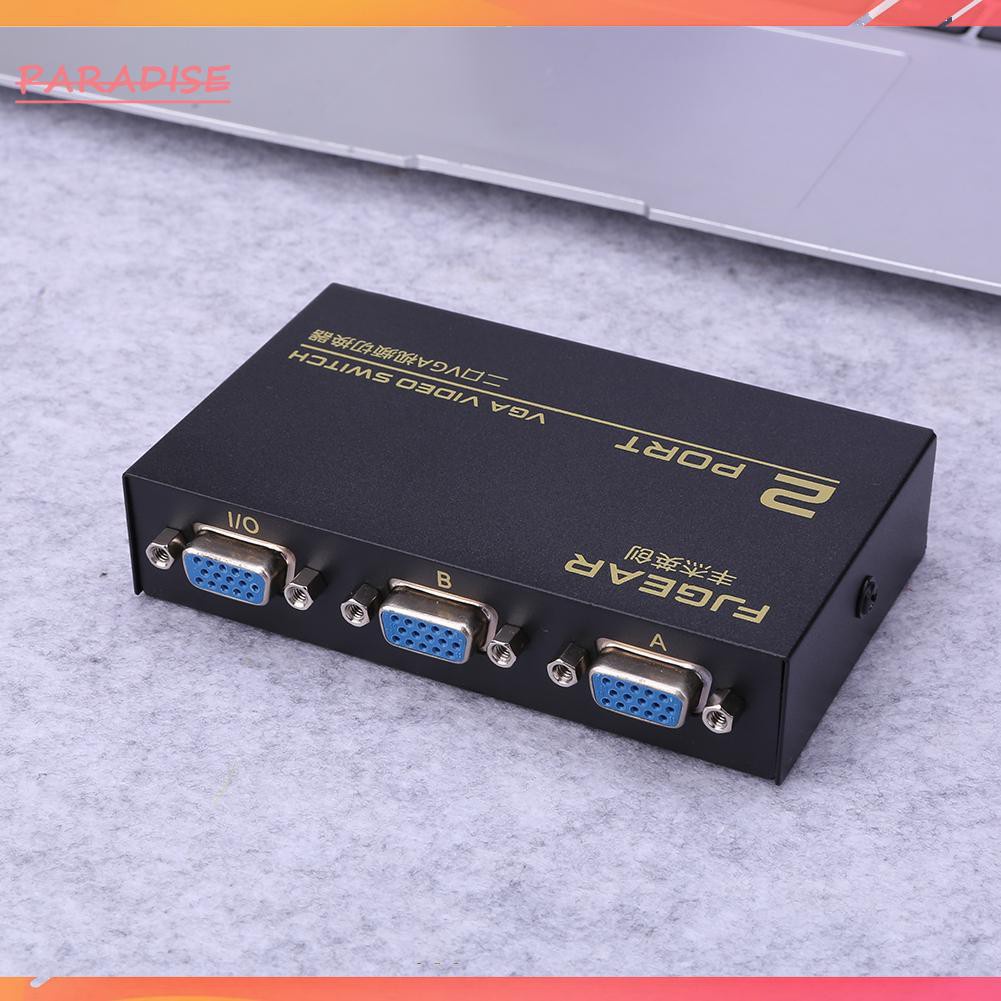 Paradise1 130MHz 1 to 2 Monitor Switch VGA Video Splitter Converter Adapter Box