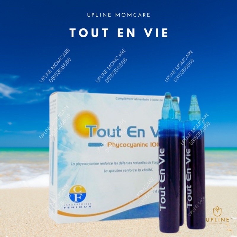 Tảo biển Tout En Vie, Pháp (14 ống dạng nước)  hỗ trợ cải thiện sức khoẻ cho người huyết áp,tiểu đường,tim mạch.