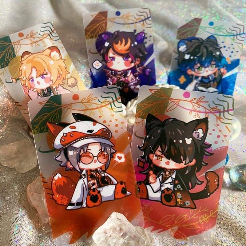 Set 5 thẻ card pvc artist Luxiem Nijisanji Hell Garden