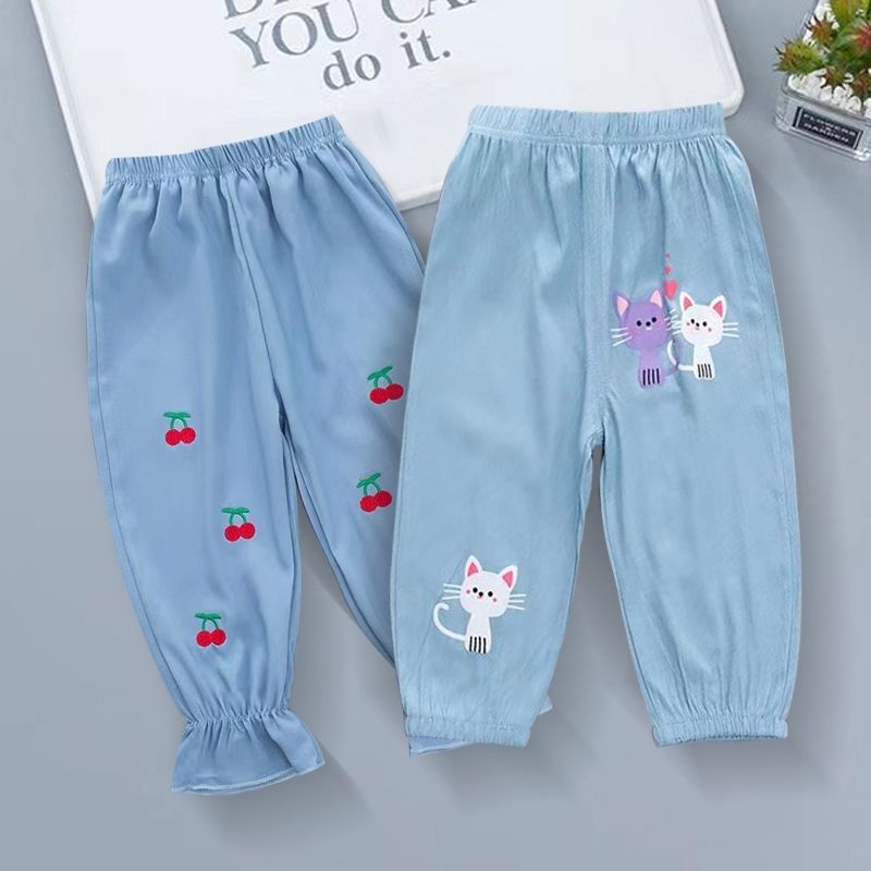 Quần Legging Mỏng Dáng Rộng Chống Muỗi Phong Cách Mới Cho Bé Gái