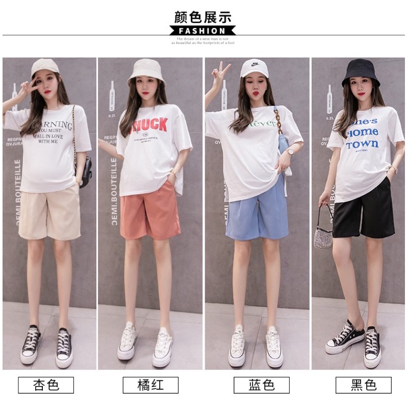 🤰mẫu mới ☘️quần short lửng ống xuông-hàng qccc