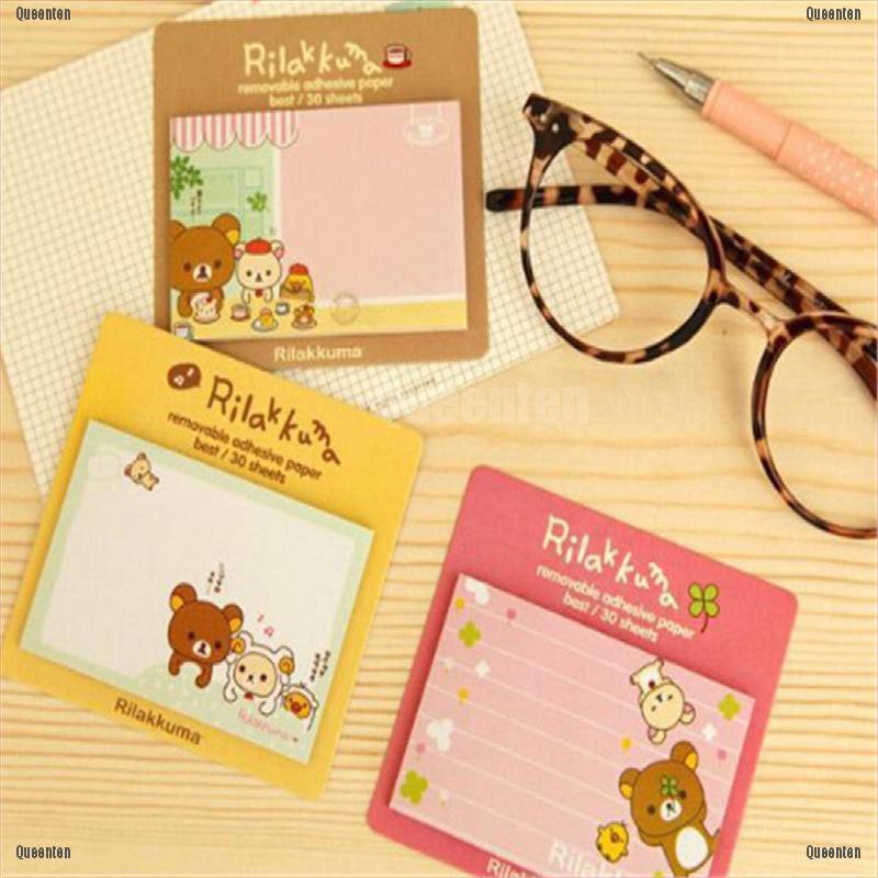 ★Queen★2pc Cute Cartoon Animal Sticky Note Memo Pad Notebook Label Stationery Gift