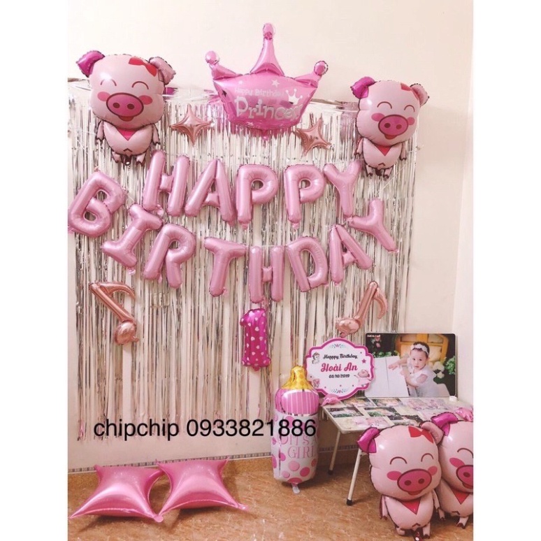 (freeship) [ Free ship ] Sét Sinh Nhật Cho Bé Trai Bé Gái Tuổi Chuột / Heo/ Tuổi Tuất [ Kèm quà tặng ]