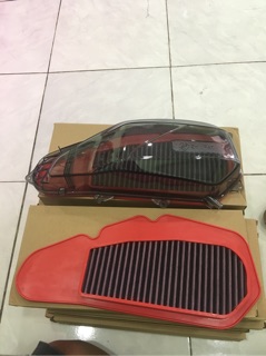 Lọc Gió Thép Màu Đỏ Cho Vairo Click
