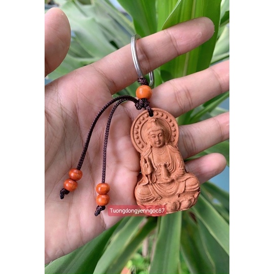 Móc khoá gỗ hình phật bà quan âm