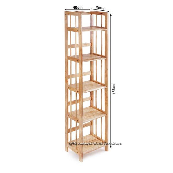 ❌SHIP 0Đ❌Kệ Sách Gỗ 5 Tầng Ngang 40cm Gỗ Tự Nhiên Siêu Bền