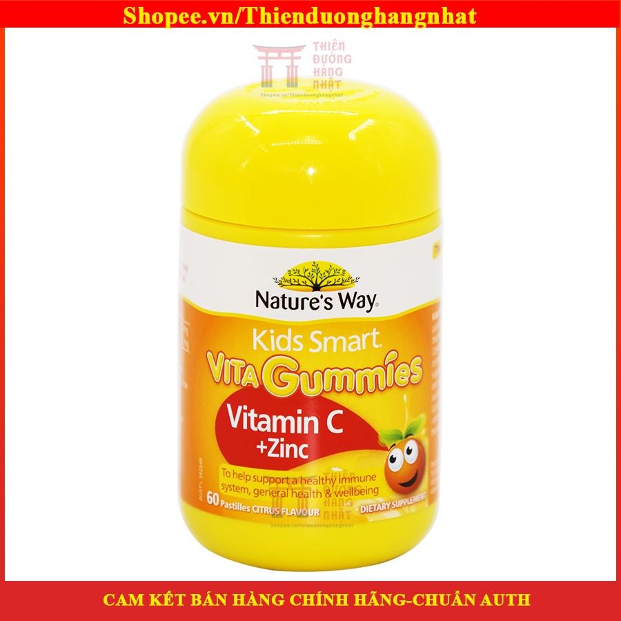 Vita Gummies Nature's Way [Úc] Kẹo gôm tăng cường bổ sung vitamin cho bé - 60 viên vị gum - 3 vị