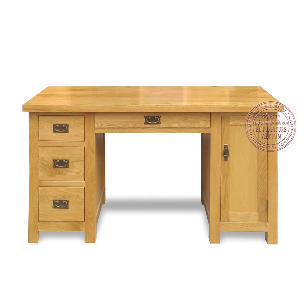 bàn làm việc giám đốc gỗ sồi 1m50