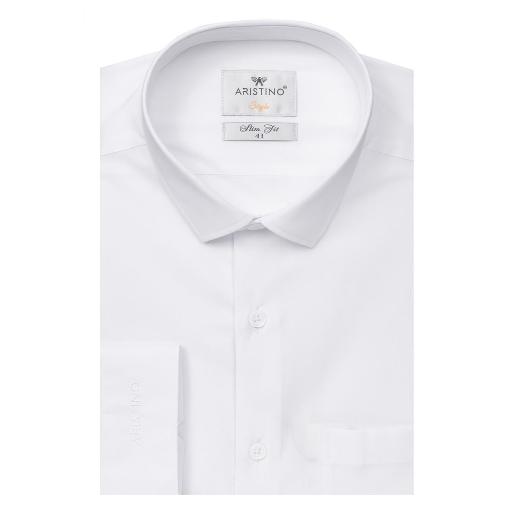 Áo Sơ Mi Nam Tay Dài Aristino ALSR09 Màu Trắng Kiểu Dáng Slim Fit Chất Liệu Sợi Tre