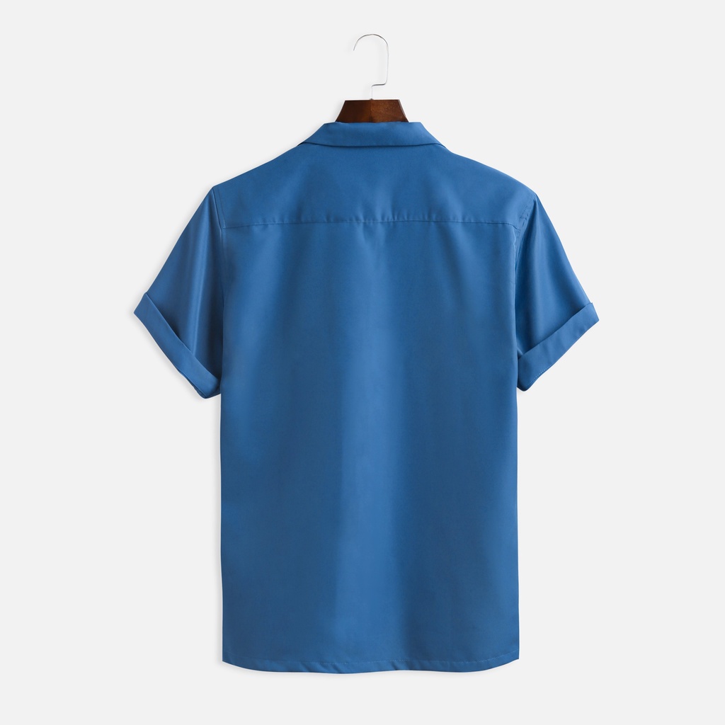 Áo sơ mi nam ngắn tay cổ vest chất mềm 4Lucky - 8063 , dáng đẹp , form thoải mái | BigBuy360 - bigbuy360.vn