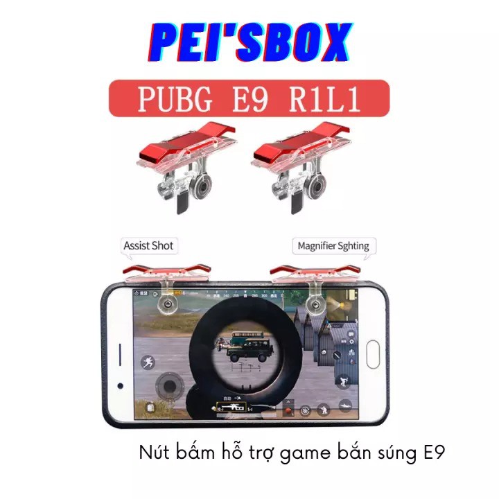 Bộ 2 Nút Bấm Chơi Game Bắn Súng PUBG, ROS, Free Fire, CF... Trên Điện Thoại - Nút Bấm Game PUBG E9