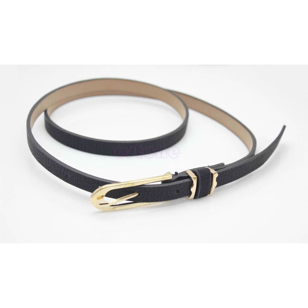 Thắt Lưng Da Bản Nhỏ Phối Khóa Thời Trang Cho Nữ