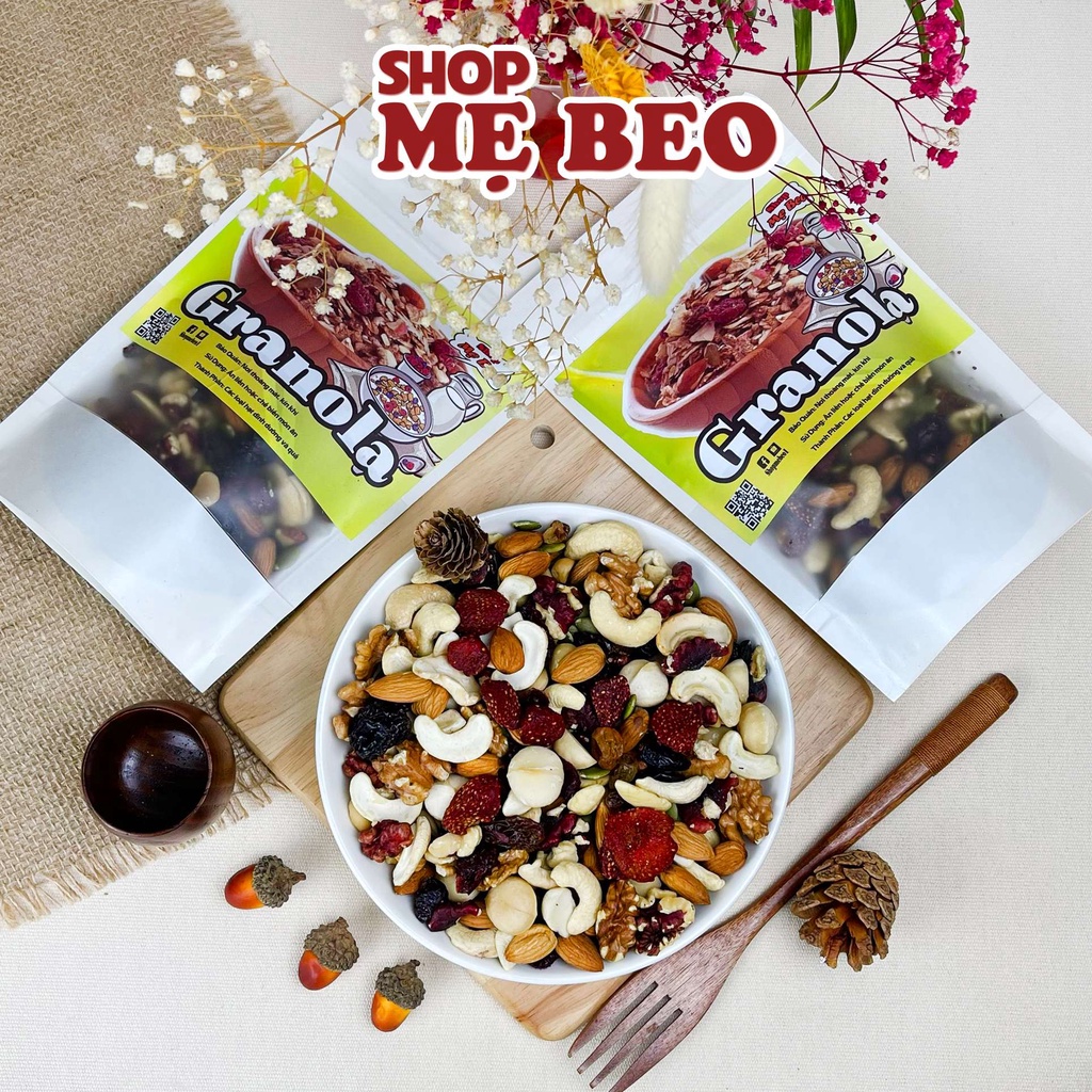 500Gr Granola 13 Loại Siêu Hạt và Quả Shop Mẹ Beo