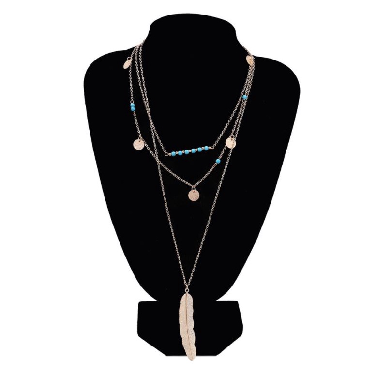 Vòng cổ Phong Cách Đường Phố Cùng Chuỗi Hạt Sequin Nhiều Lớp 2M47