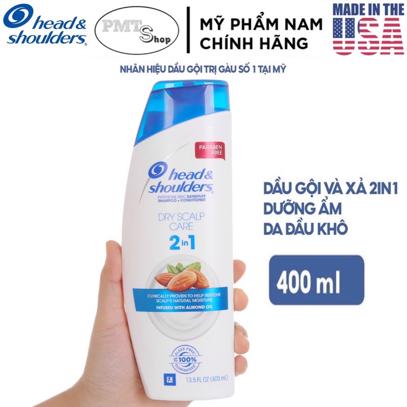 [USA] Dầu gội xả 2in1 Head & Shoulders Classic Dry Scalp Care Smooth & Silky Pure Sport 400ml 380ml sạch gàu - Mỹ | BigBuy360 - bigbuy360.vn