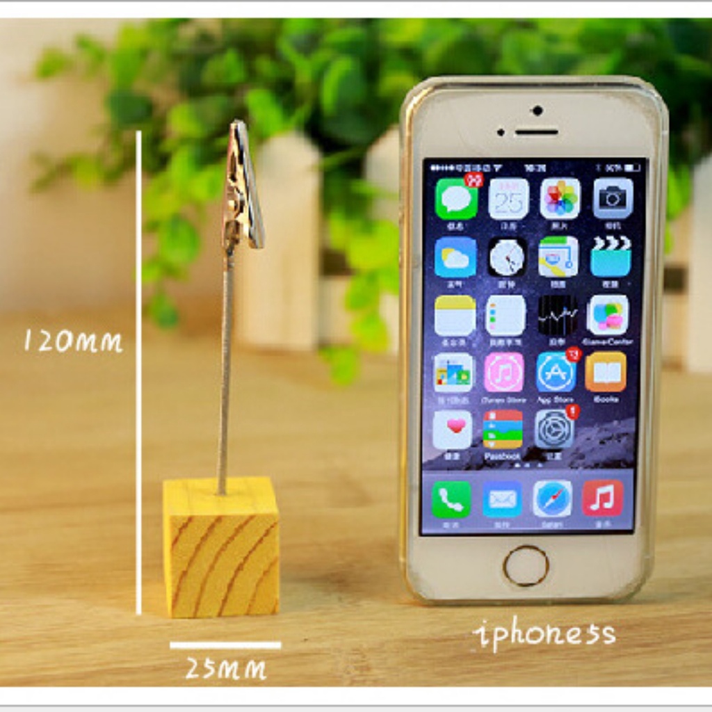 Kẹp ảnh để bàn đế gỗ vuông sắc màu kẹp cardvisit, note, decor bàn làm việc, bàn học, quà tặng ý nghĩa Kho album ảnh AnV