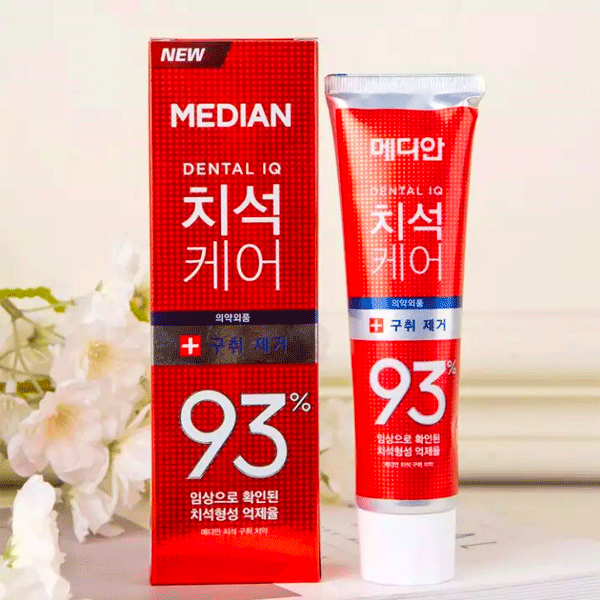 Kem đánh răng Median Dental IQ Red 93%, màu đỏ 120g - Hân Korea