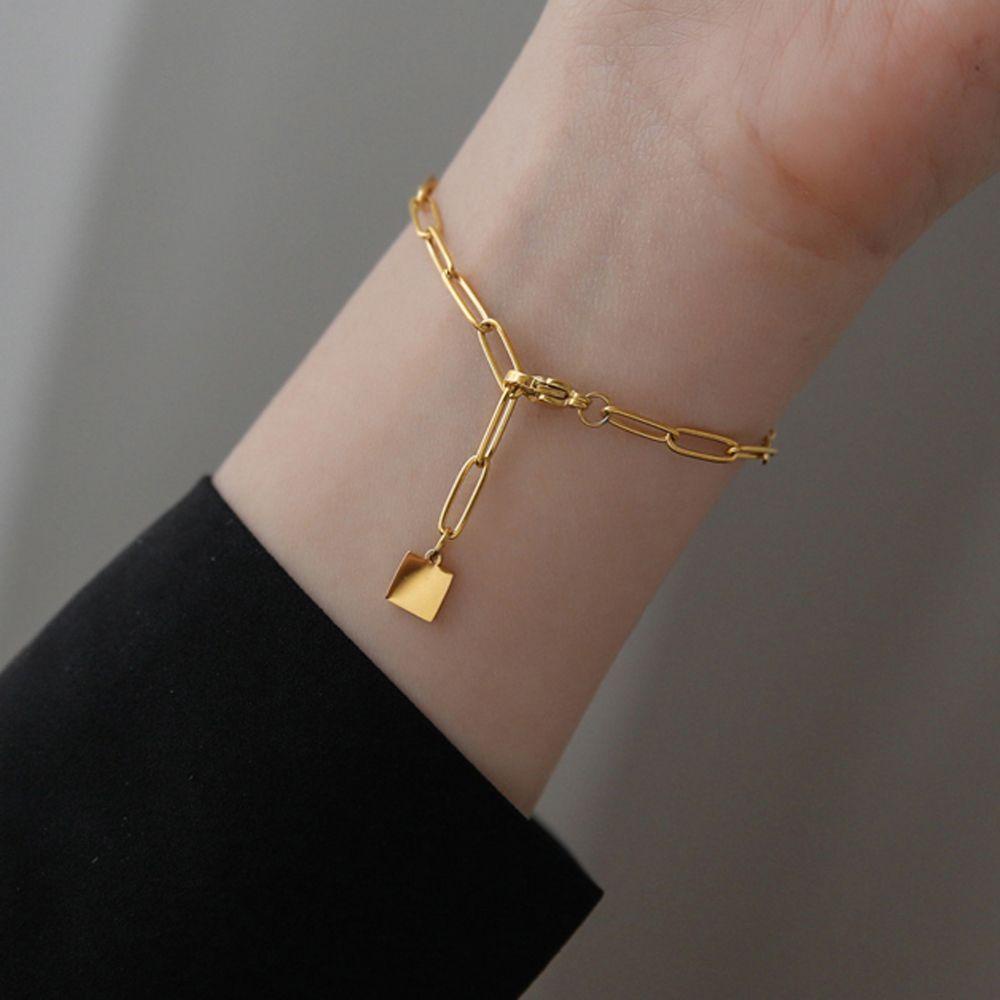 MXGOODS Vòng Đeo Tay Bằng Thép Titan Thời Trang Đường Phố Vintage Dành Cho Nữ