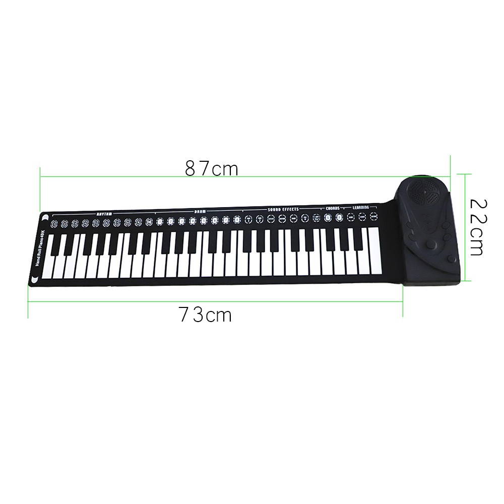 49 Keys Piano Musical Midi Keyboard Soft Portable Digital Midi Controller Synthesizer Roll Up Piano for Beginner Children