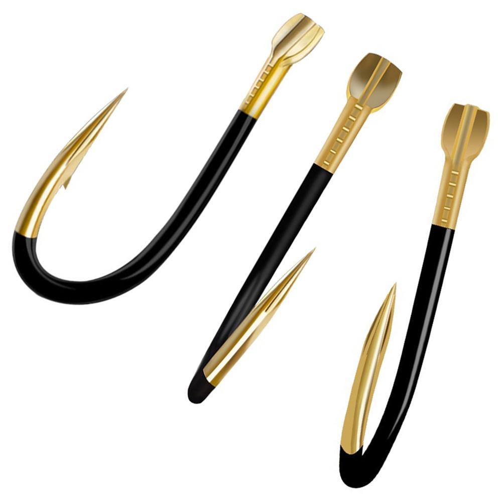 VANES1 Phụ Kiện Móc Câu Cá Chuyên Dụng 1-15# Set 50 Giá Đỡ Mồi Câu Cá Hình Tròn Bằng Thép Vonfram Chuyên Dụng