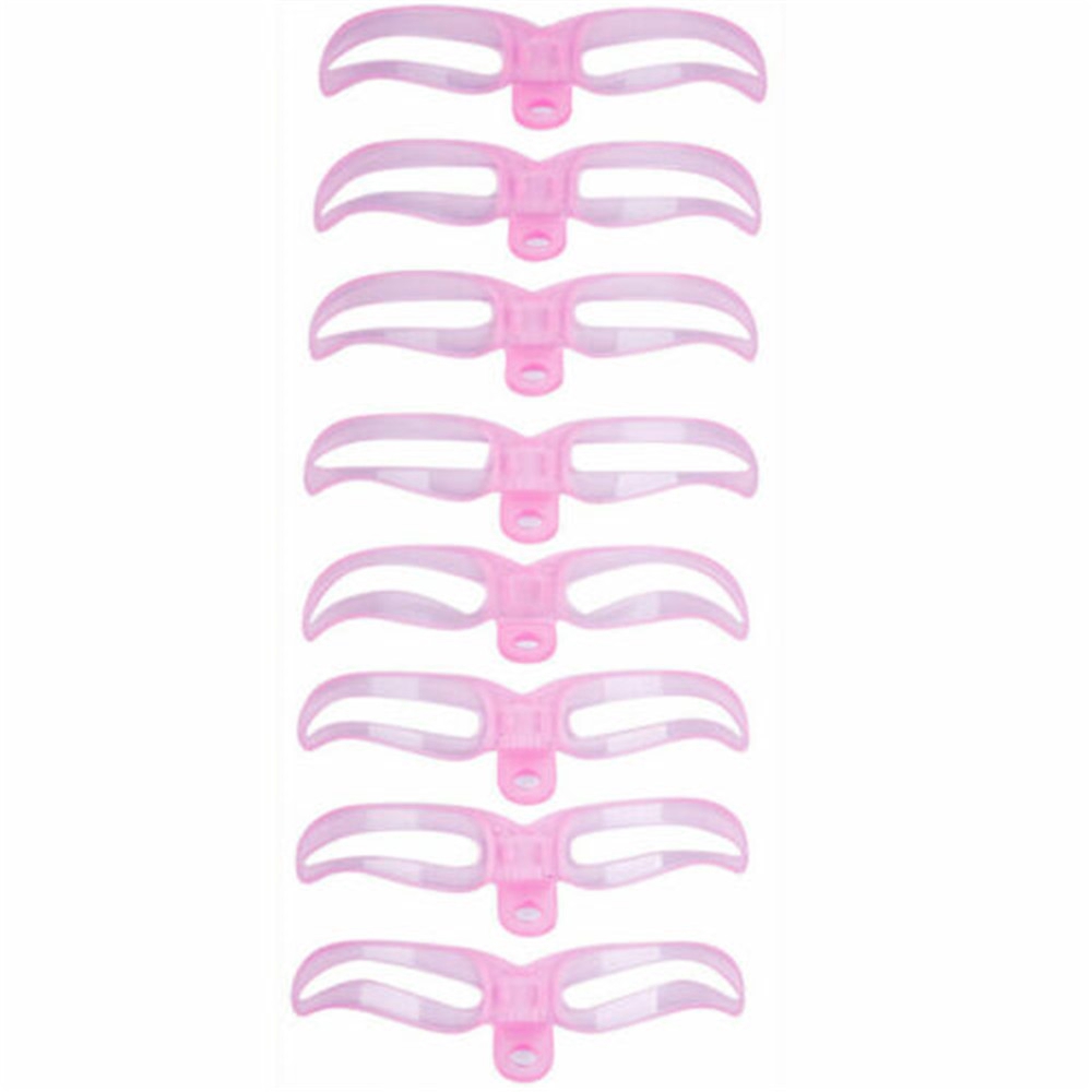 [Hàng mới về] Set 8 cặp khuôn vẽ lông mày có thể tái sử dụng chất lượng cao