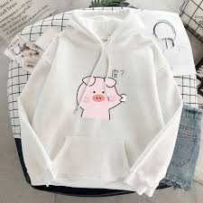 Áo Hoodie Thời Trang Unisex Nam Nữ Form Rộng In Hình Lợn Béo Siêu Cute Nhiều Màu Sắc Freesize Từ 40 đến  59kg