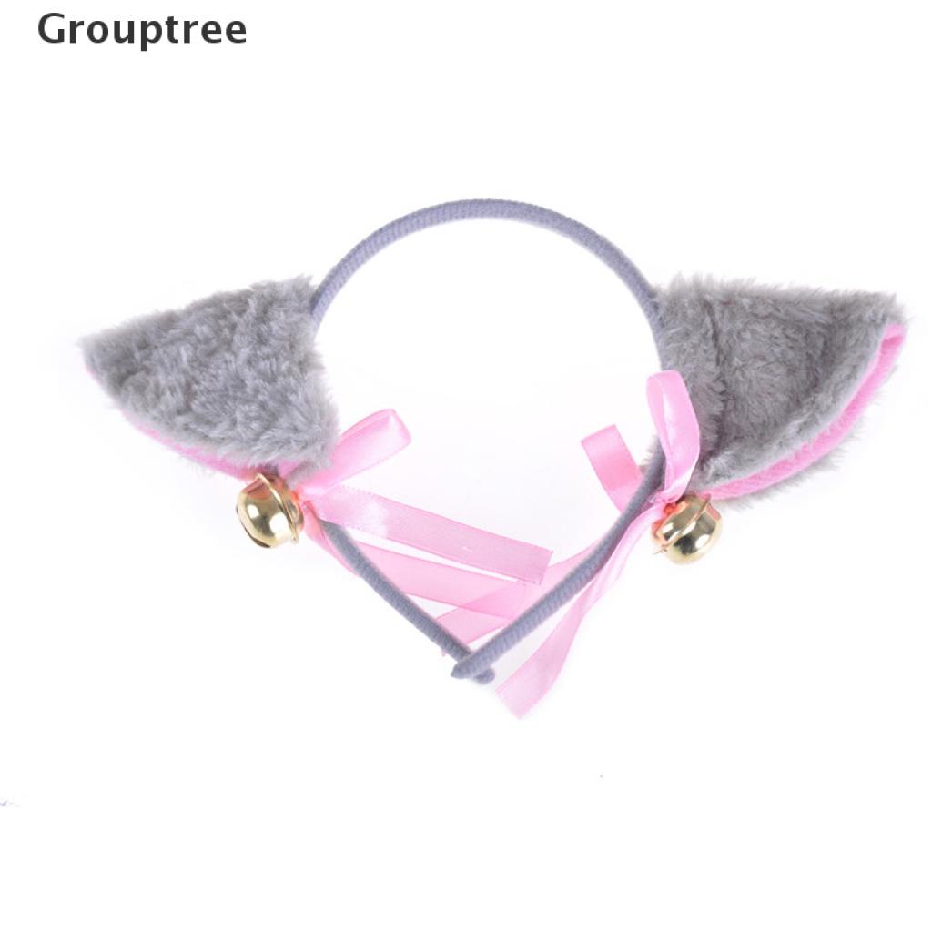 Cài tóc tai mèo gắn chuông hóa trang nhân vật anime dễ thương