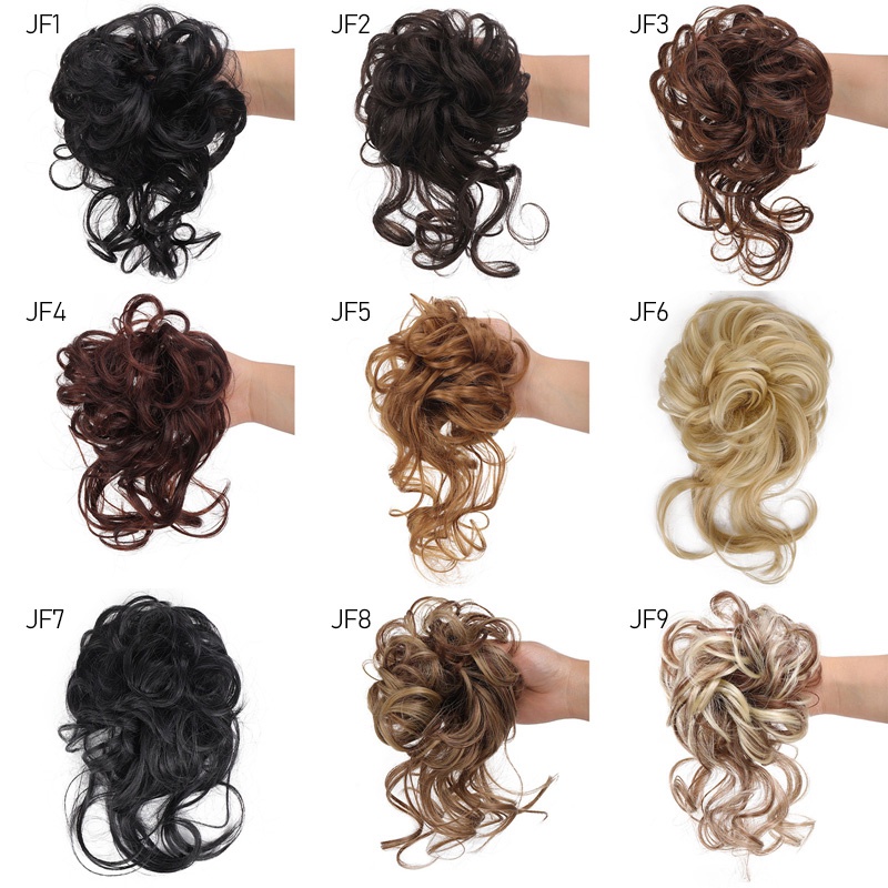 Búi Tóc Giả Xoăn Co Giãn