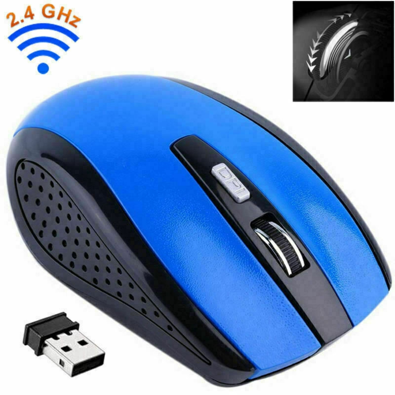 Chuột quang không dây 1600DPI 2.4GHz với bộ thu USB cho PC/Máy tính xách tay