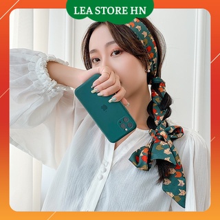 Dây buộc tóc vải lụa satin dáng dài đa năng thắt nơ dễ thương thời trang d1