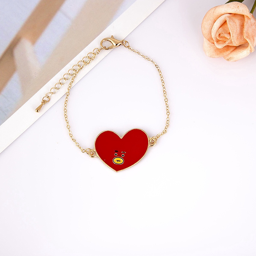 Vòng Tay Kim Loại Mạ Vàng Mặt Hình Kpop BTS BT21