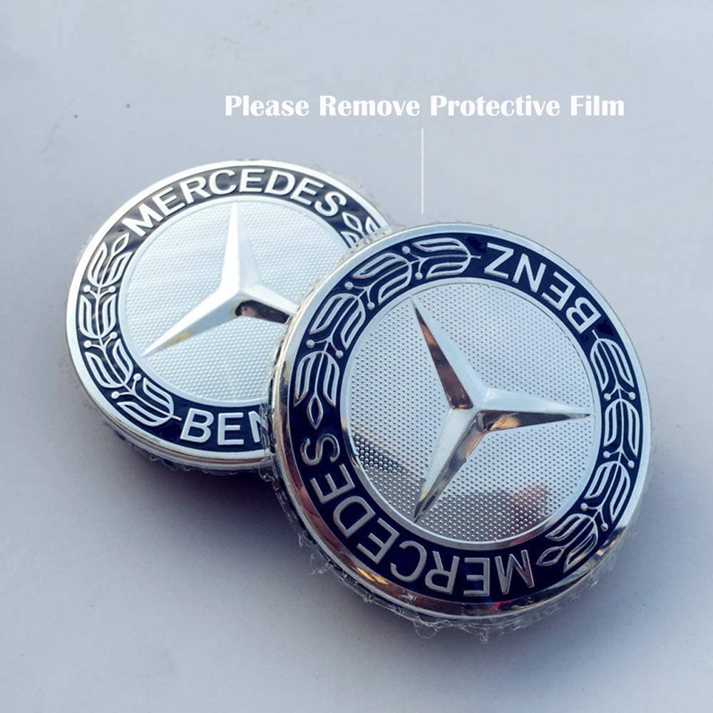 Logo Chụp Mâm Bánh Xe Ô Tô Mercedes Benz Đường Kính 75mm