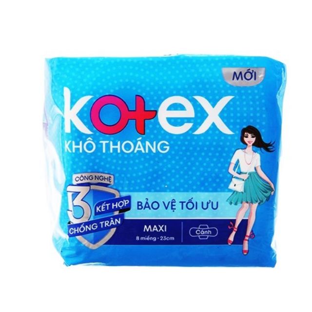 Băng vệ sinh Kotex Style siêu thấm Maxi có cánh 8 miếng