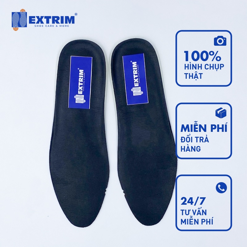 Miếng Lót Giày Da Nam Nữ EXTRIM Miếng Đệm Cực Êm, Khử Mùi Hiệu Quả, Thoáng Khí Bảo Vệ Bàn Chân Đủ Size