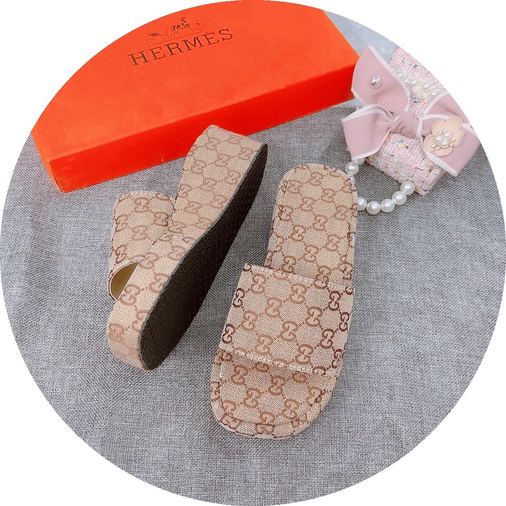 [FREE SHIP ĐƠN 50K] DÉP ĐẾ XUỒNG 5P QUAI BẢN GG CHỮ NHỎ HOT TREND