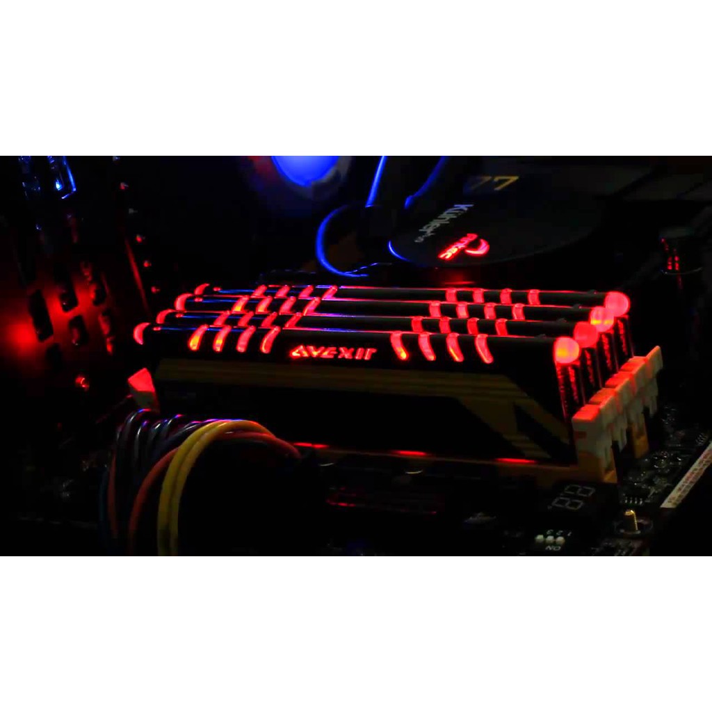 RAM Avexir Core 8GB DDR4 Bus 2400, led RED, ánh sáng màu đỏ