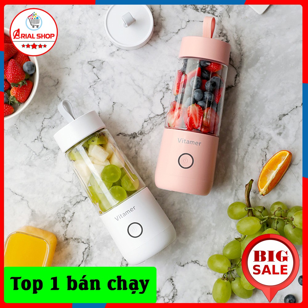 [FREE SHIP] Máy xay sinh tố đa năng cầm tay VITAMER mẫu mới 2019 dễ dàng sử dụng, tiện lợi khi đi du lịch ăn uống