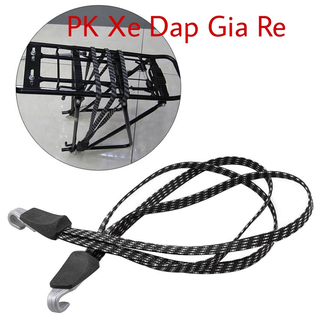 Dây chun chằng đồ baga xe đạp, Dây thun chằng đồ gác baga móc nhựa 3 sợi
