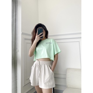 ÁO THUN CROPTOP NỮ MÀU XANH MINT