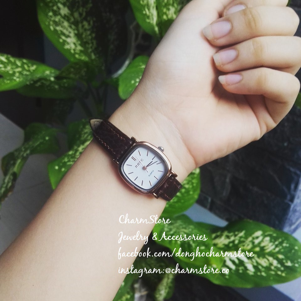 Đồng Hồ Nữ RATE Dây Nâu Mặt Vuông Cá Tính - Đồng Hồ Thời Trang Chính Hãng | BigBuy360 - bigbuy360.vn