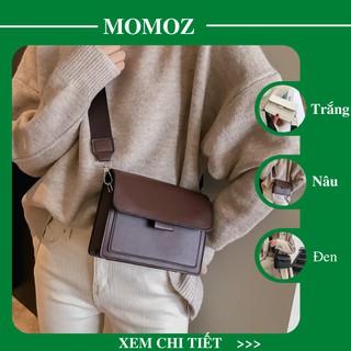 Túi Đeo Chéo Nhỏ Nữ Thời Trang Da Cao Cấp Dây Đeo Vai Rộng Nhỏ Túi Vuông