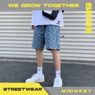 Quần Short Jean Bandana Phong Cách Hiện Đại 2021
