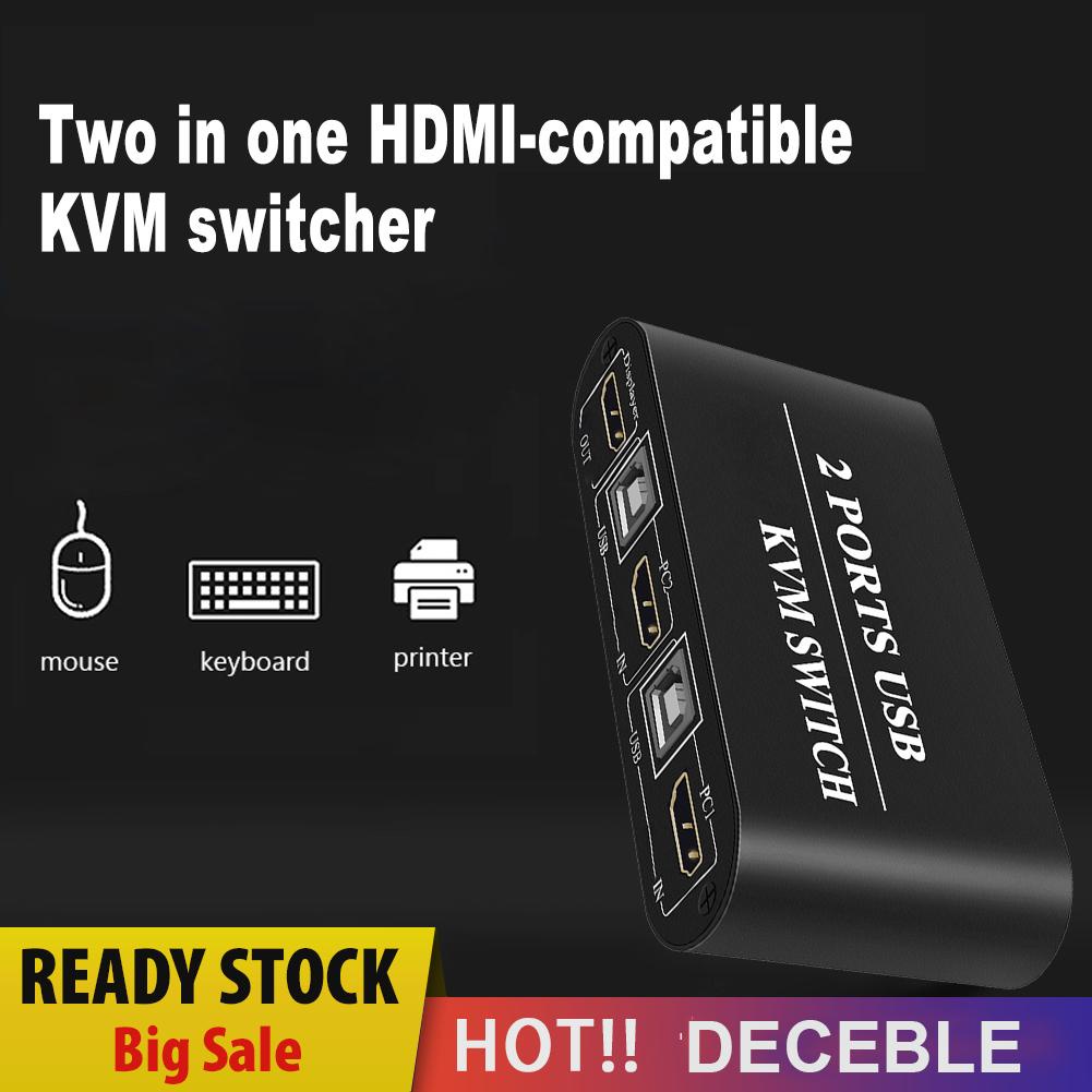 Bộ Chia Chuột Và Bàn Phím 2 Trong 1 Hd 4k Hdmi-Compatible Kvm 2 Cổng Usb