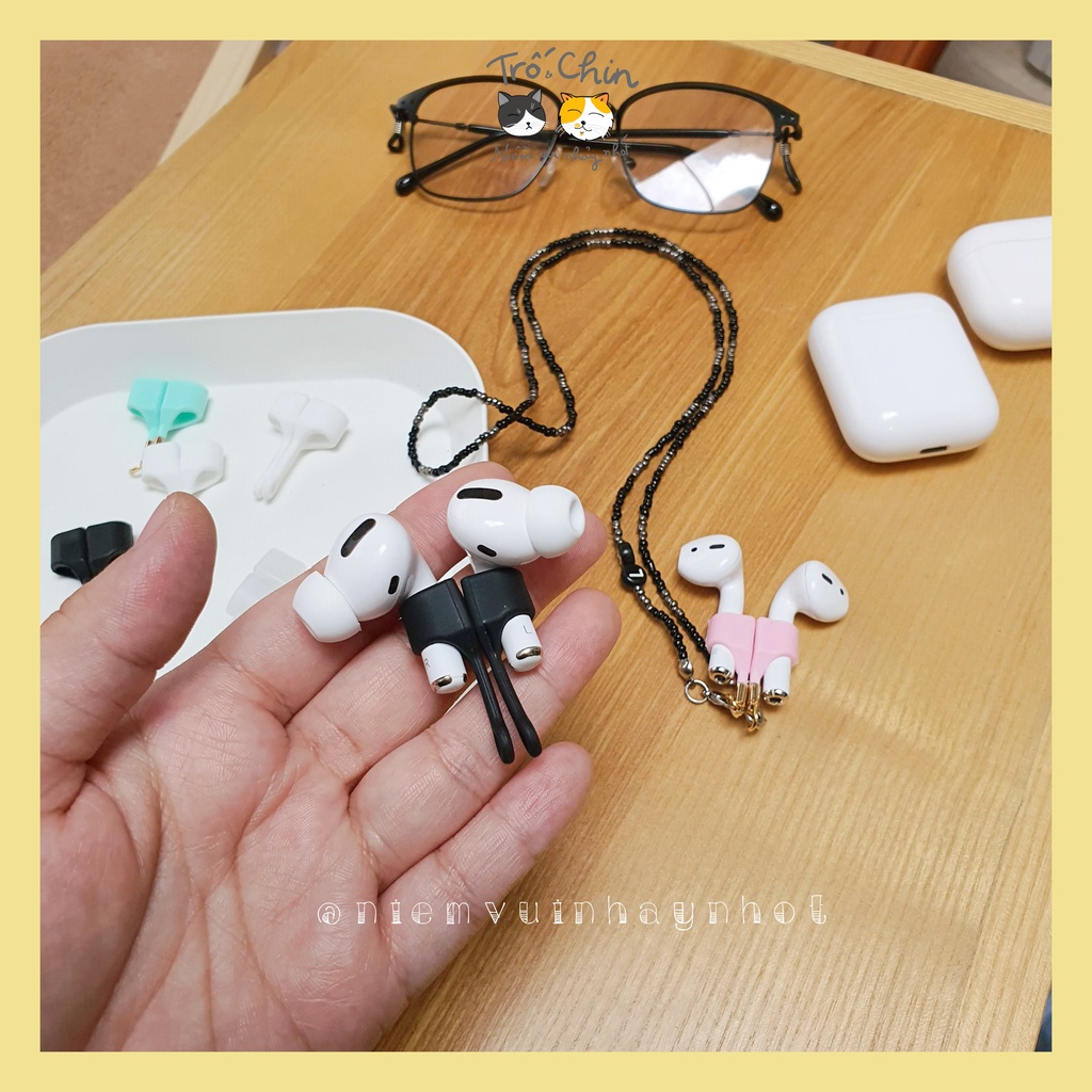 Set cao su, chốt cao su giữ tai nghe không dây, có nam châm